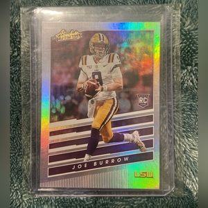 NFL superstar Joe Burrow LSU rookie card.